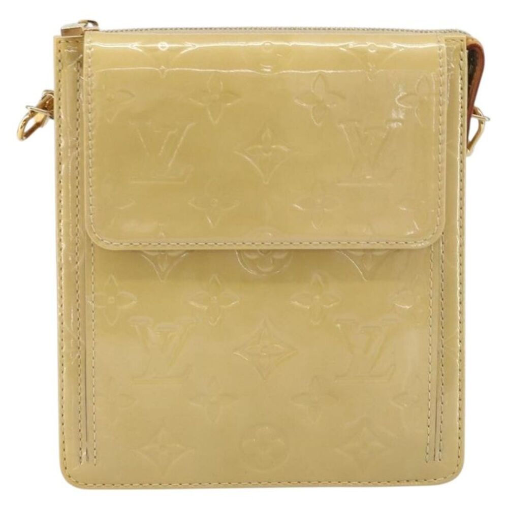 Louis Vuitton Mott Monogram Vernis Beige Patent_Leather Handbag
